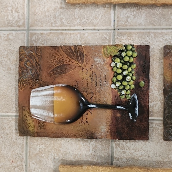 3d Wine Wall Art set of 4 - Picture 2 of 9